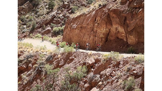 Cyclists on the Burr Trail last year. Photo by Meg McMahon.