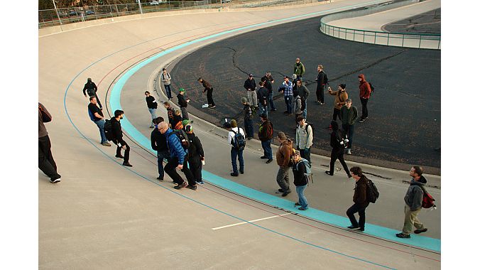The class was able to make use of the velodrome at the Olympic Training Center in Colorado Sprigs. 
