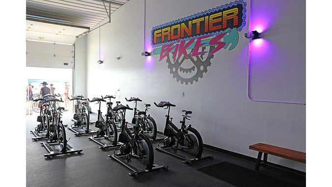 Frontier devotes about half its space to a spin studio.
