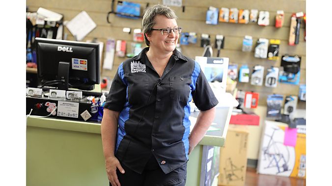 Theresa Van Ackeren, Family Bicycles' owner. 