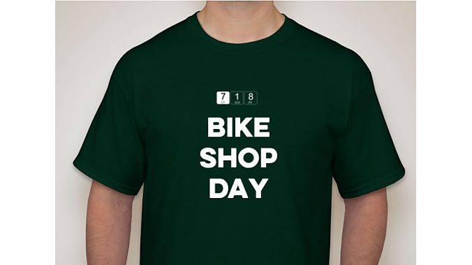The first 25 people to visit Brooklyn's 718 Cyclery for Bike Shop Day on Dec. 9 will receive a free T-shirt.
