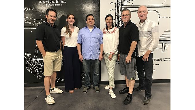 Huffy has hired 26 new employees in 2018 as it launches new brands, including the Batch Bicycles staff. Left to right: Bruno Maier, Kristina Borchert, Joe Atocha, Dorothy Pacheco, Chris Keller and Huffy president and CEO Bill Smith.