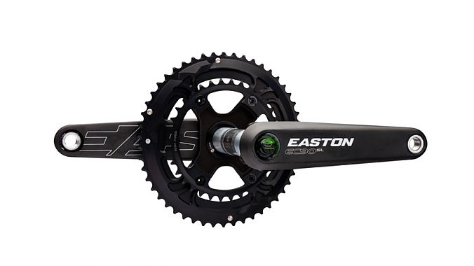 The Cinch power meter shown in an Easton EC90 SL crankset.