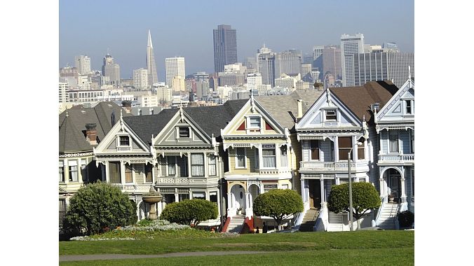 SF's iconic Painted Ladies homes. ... not a Stamos or Saget to be found.