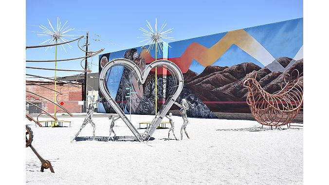 Art installations from Burning Man displayed in Midtown.