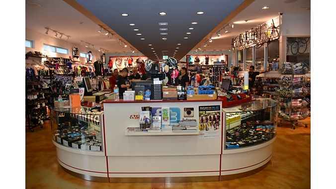Cycle World Miami does 60 percent of its business with foreign visitors. That's one reason the store is packed with inventory, while also being nicely merchandised.