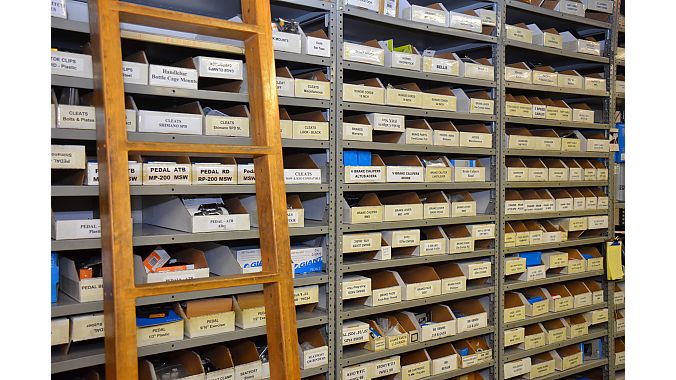 Bicycle South features an old-fashioned parts wall that we heard holds many interesting NOS finds.