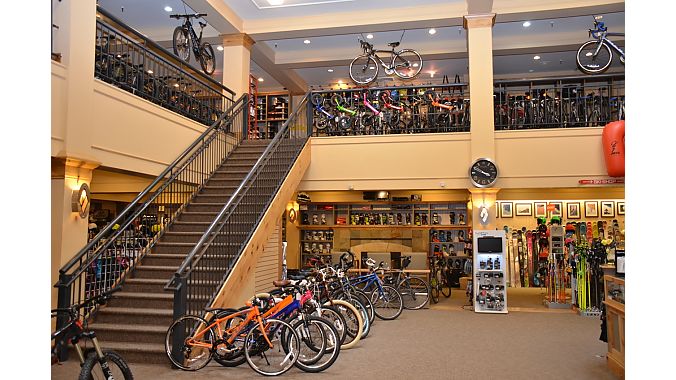 Sports Den is a major ski retailerthat transitions into bikes for the summer.