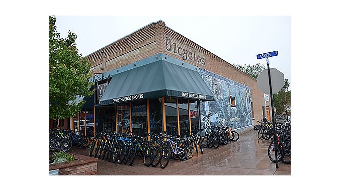 The Dealer Tour made its final stop of the day at Fruita destination shop Over the Edge Sports, co-founded in 1995 by Rondo Buechler and Troy Rarick. At that time Fruita had zero association with mountain biking, but the partners started building trails — without consent from land managers — and are credited with laying the groundwork for making Fruita the mountain bike mecca it is today