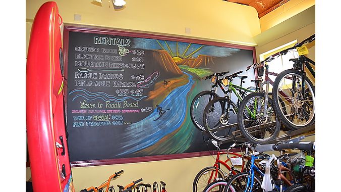 Rapid Creek Cycles & Sports has diversified income sources: bike sales, rentals, tours and water sports equipment.