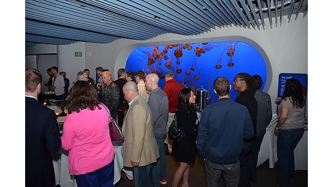 The aquarium’s jellyfish display provided a stunning backdrop for the dessert station at the joint BLC/IBD Summit dinner.