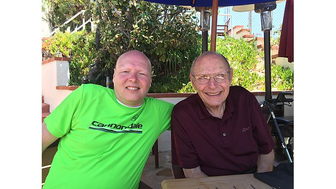 Steven Fluhr with his father in a recent photo