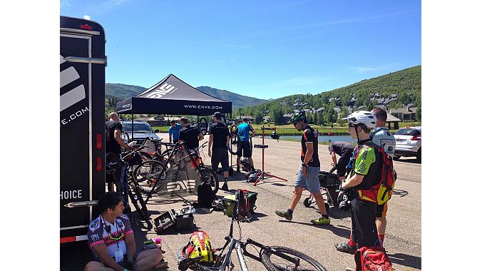 Editors prep for the Enve ride.