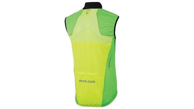 The Elite Barrier Vest in black and Screaming Green.