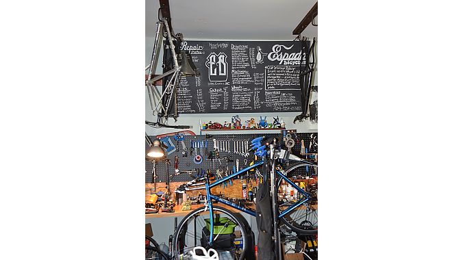 Service, custom wheels, and steel bike builds and restorations are Maleski's bread and butter. “I do a lot of steel. I'm that guy. Everybody is like carbon, aluminum and other sort of wonder-bikes, but I like steel.”