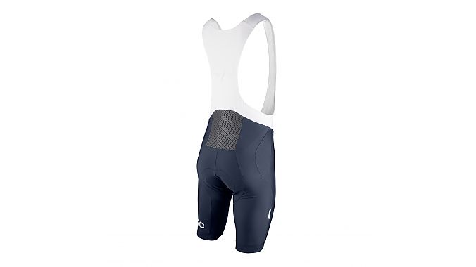 The POC Fondo bib shorts in navy and black.