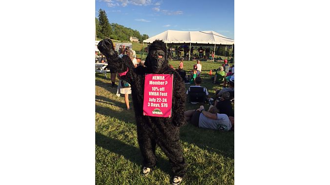 The Vermont Mountain Bike Association engages in some “gorilla marketing” for its upcoming festival.