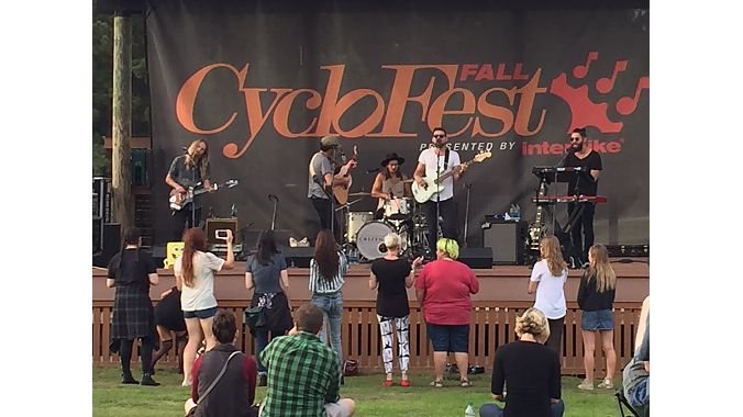 Alt-rock band Grizfolk performed on the U.S. National Whitewater Center's outdoor stage following Saturday's consumer demo.