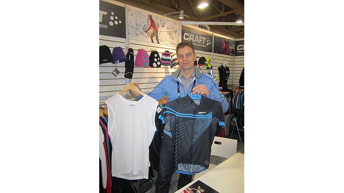 Craft's Huub Valkenburg shows off some of Craft's 2013 summer line. The company will offer a 30-day guarantee to consumers--if you don't like it, get your money back.