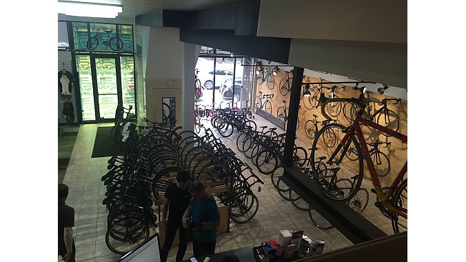 Momentum Solutions Velo owes its design elements mostly to co-owner Alexandere Shareck, who invested in the Momentum, joining store founder Yannick Guimond, after a career in architecture. 