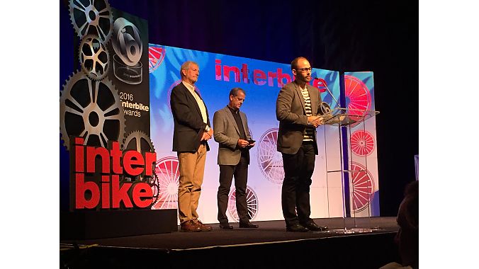 Performance Bicycle accepts the award for best omnichannel retailer.