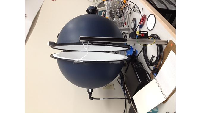 A sphere for testing lumen output not only gauges the performance of Light & Motion’s products, but also tests competitors’ claims.