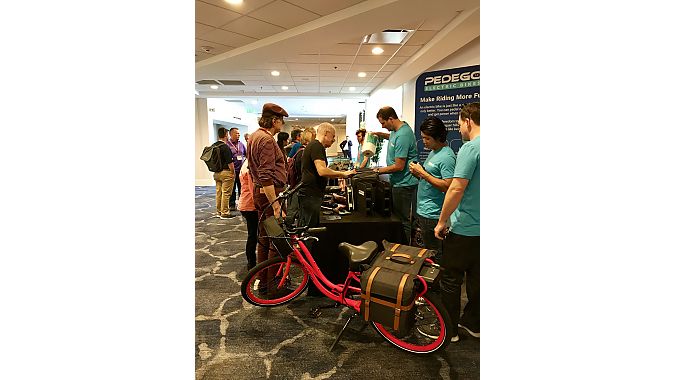 Dealers checked out new accessories from Pedego.