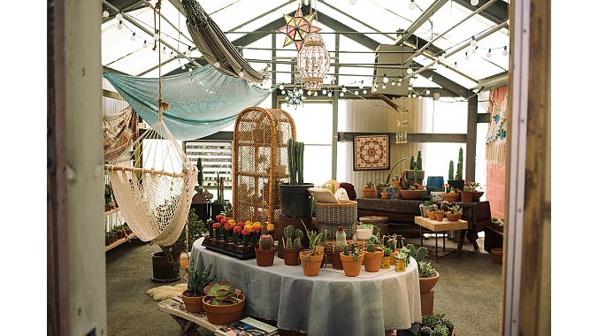 The Cub House shares the building with Prickley Pals, a succulent garden store, owned by Talkington’s girlfriend, Carla Alcibar, a former retail merchandiser for Anthropologie and Free People. Alcibar designed The Cub House’s layout and does the shop's merchandising.