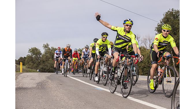 Press Campers get out for a mid-day road ride.