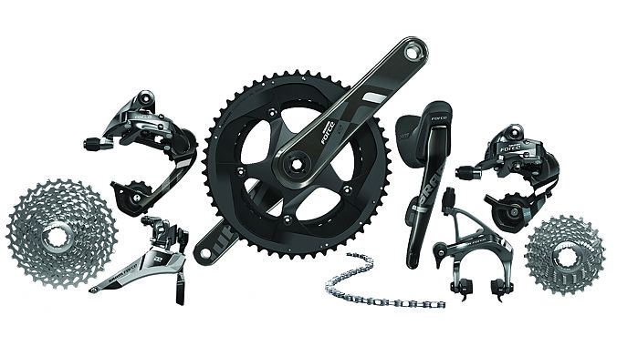 The SRAM Force 22 group does not have the hydraulic brake options