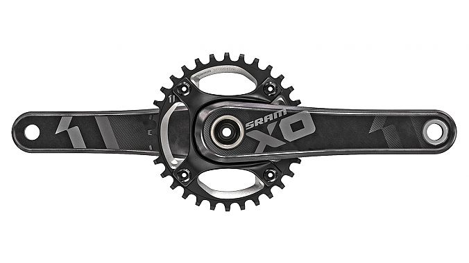 The XO1 DH crank in black.