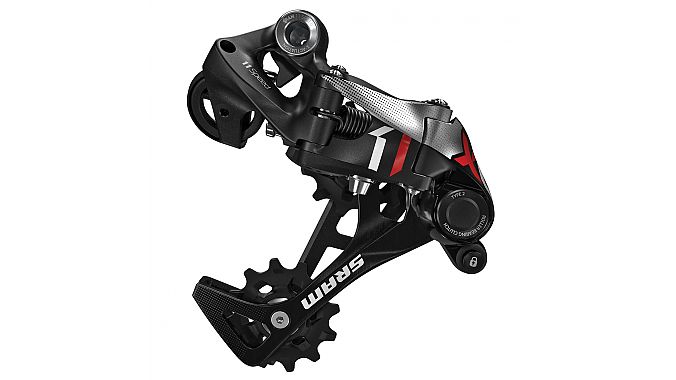 The XO1 rear derailleur in red