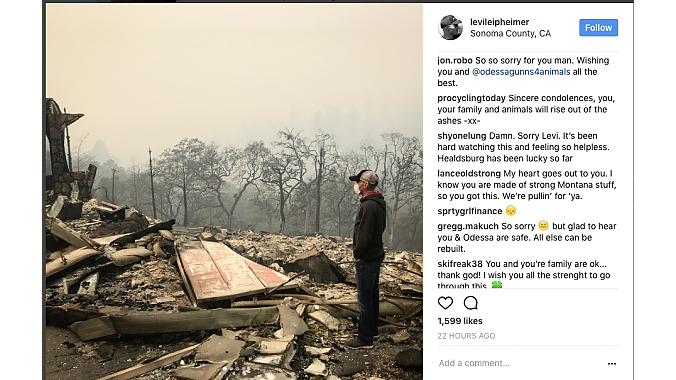 Leipheimer at his former house in Santa Rosa, from his Instagram feed.