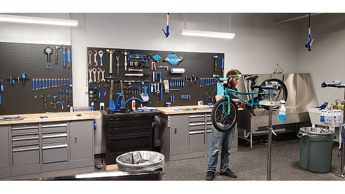 Pro Cycling's new location has a full-service repair department.