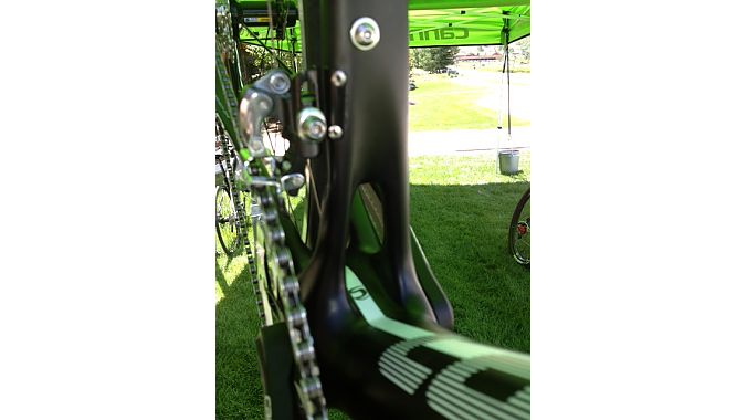 The Synapse's "Power Pyramid" seat tube juncture