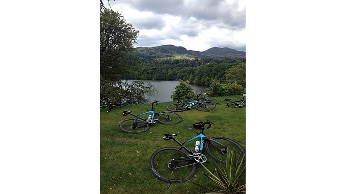 The final days 70-mile ride ended at the Fonab Castle Hotel. 