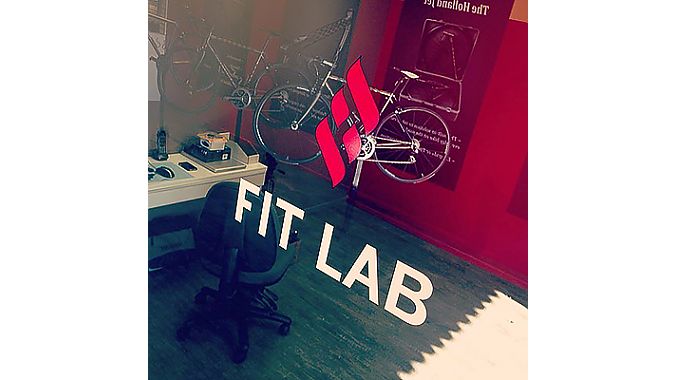The fit studio at Holland Cycles' new showroom.