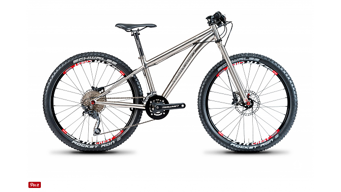 Trailcraft's $2,700 Ti Pineridge 24 Pro mountain bike is outfitted with a rigid titanium fork, Shimano XT 1-by 11-42 cassette and Stan's NoTubes wheels.