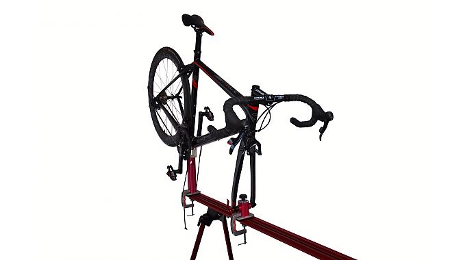 The VeloVise shown with optional workstand.