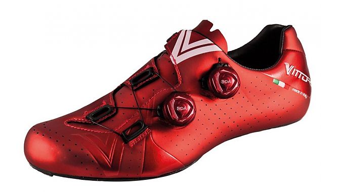 New for 2018, Vittoria’s Velar road shoe is made in Italy and is available in four colors. 