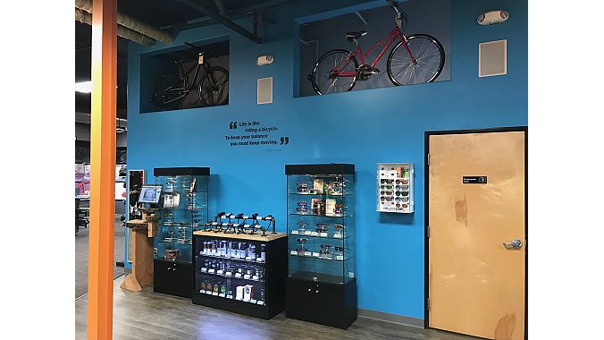 Accent walls were used to make product stand out in the 10,000 square foot store