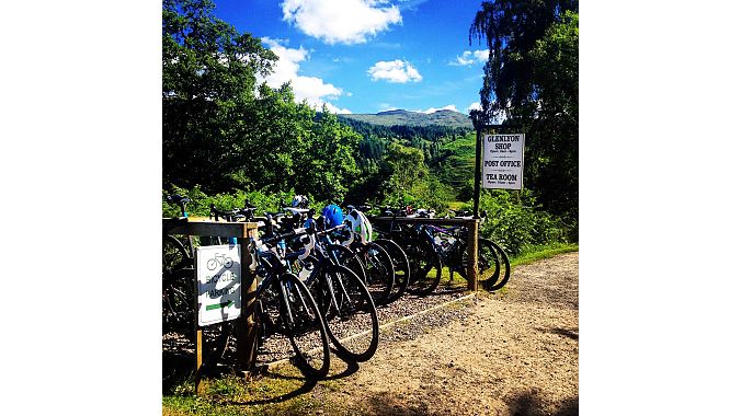 We took over the bike parking spots at Glenlyon Shop.