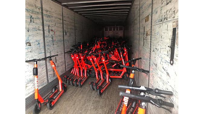 Uber sent unwanted e-bikes and e-scooters to a scrap yard.