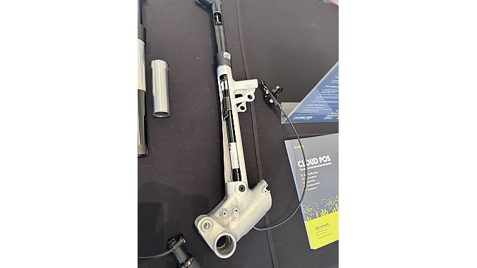 A cutaway frame showing the Eightpins internals.