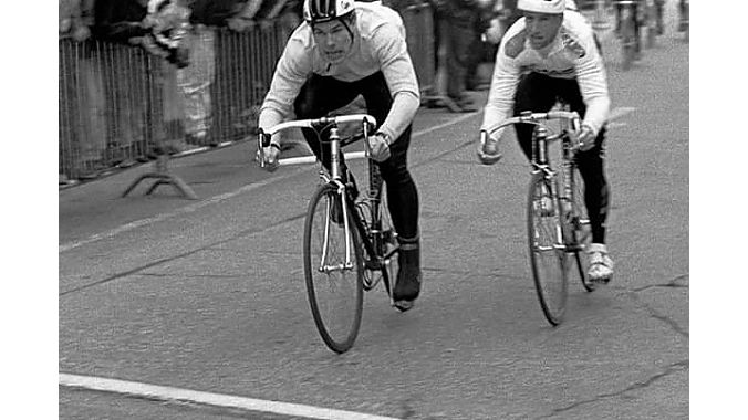 John Sheehan (left) and friend in 1989. 