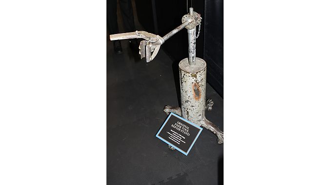 Park Tool's original repair stand was built in 1958 using kitchen table legs, a World War II shell casing filled with concrete and a 1937 Ford truck axle. The company is celebrating its 50th anniversary in 2013.