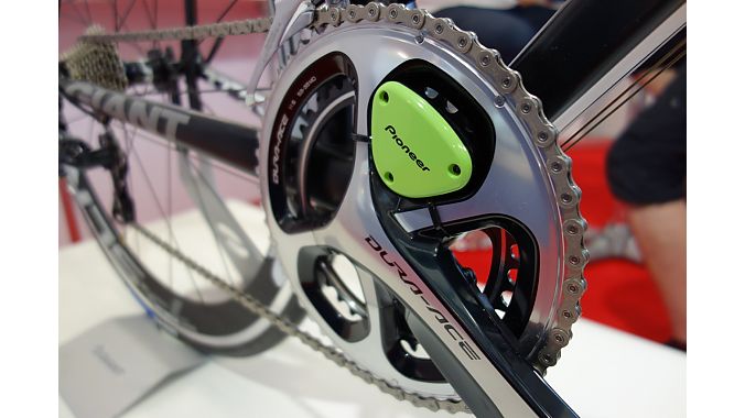 Pioneer showed its crank based power meter, first seen here last year. 