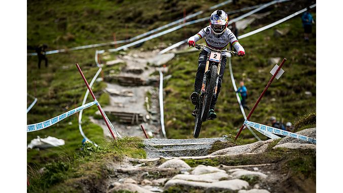 Rachel Atherton. 2018 Downhill World Champion.(Image – Nathan Hughes)