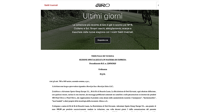 Screenshot of the it.giro homepage this week.
