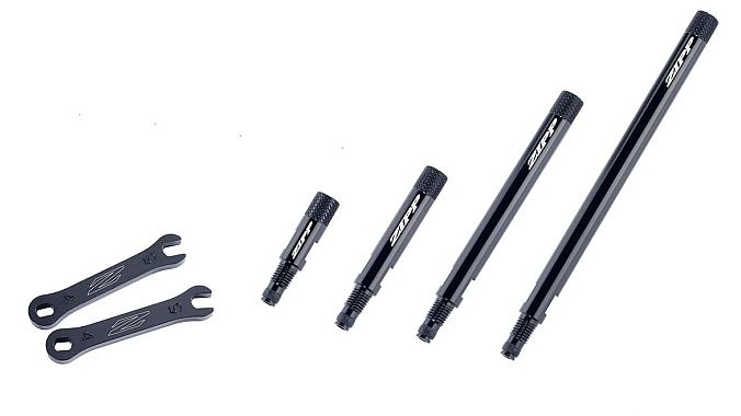 The Tangente Valve Extenders with 3mm wrenches.